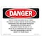 Signmission OSHA Danger Sign, Watch Your Children At All Times, 14in X 10in Aluminum, 10" W, 14" L, Landscape OS-DS-A-1014-L-1987 - alternate 1